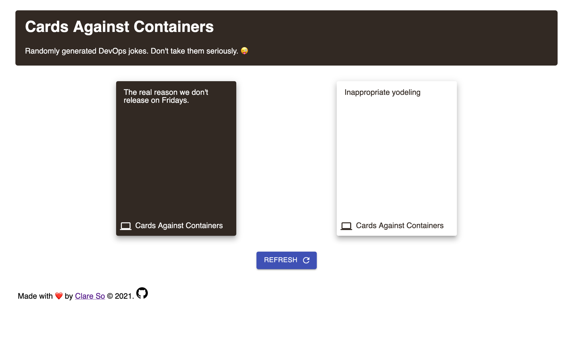 Cards Against Containers screenshot